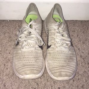 Nike Flyknit White Running Shoes